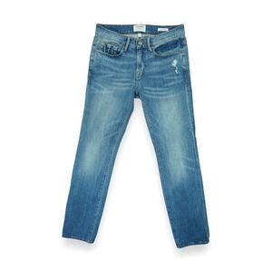 Frame Denim Women's  Jeans L 'Homme Skinny Mid Rise Medium Wash  Blue Size 30